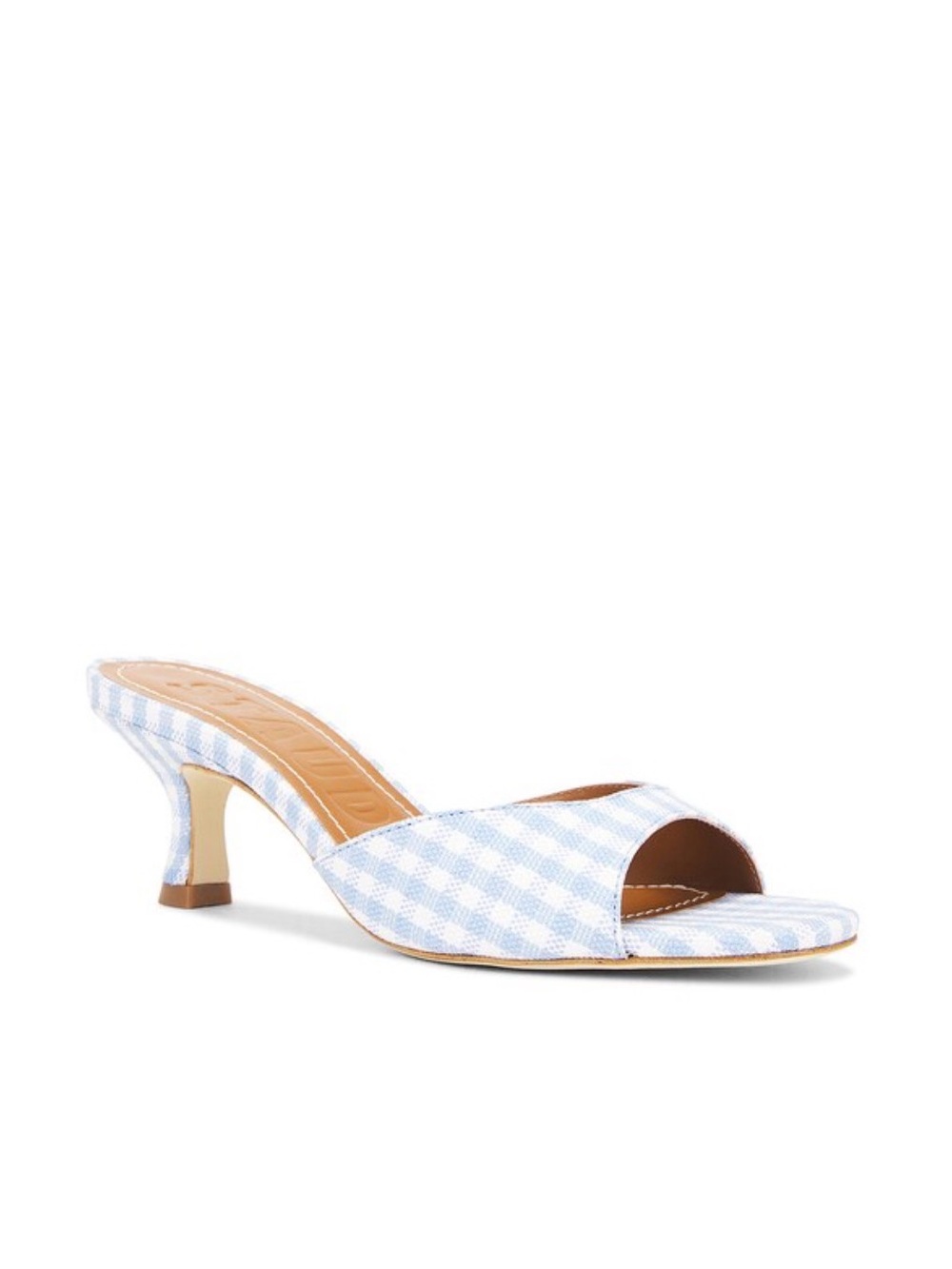 STAUD Brigitte Mule Sky Micro Check